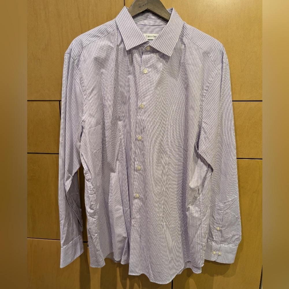 Calvin Klein Men's Blue Striped Shirt